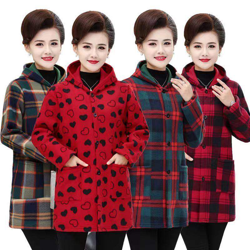 中老年女装秋冬装加大码罩衣妈妈装加绒加厚外套中长款工作罩衣服,家庭/个人清洁工具,围裙,淘宝优惠券,粉丝福利购,淘宝优惠卷