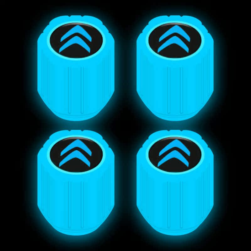 雪铁龙夜光气门嘴天逸C5爱丽舍C2C6C3L C4L汽车轮胎气嘴帽改装饰