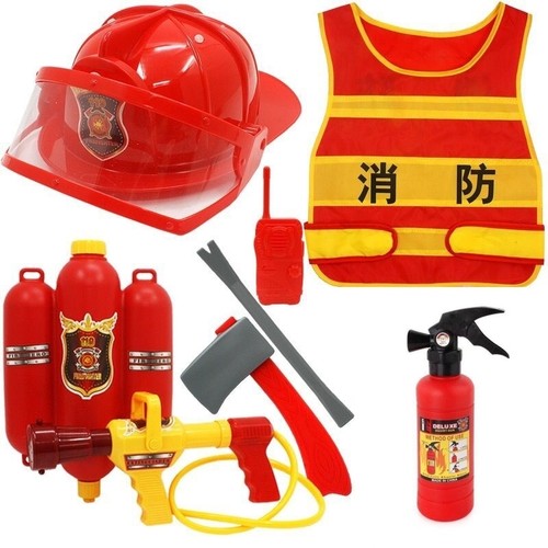 儿童消防员背心马甲玩具头盔服装小消防仿真声光套装演出幼儿园
