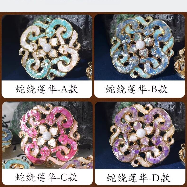 螺钿diy项链胸针材料包团建传统文化礼盒饰品女神节护士节非遗图片