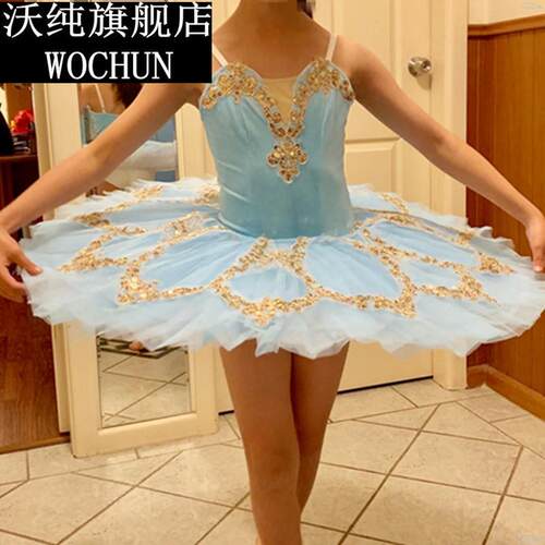 儿童芭蕾舞裙TUTU裙小天鹅表演服吊带蓬蓬纱裙天鹅湖演出服专业新
