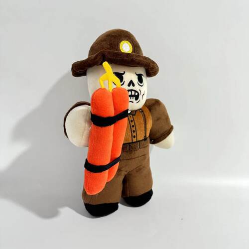 跨境新品DEAD RAILS plush 死铁轨游戏周边炸弹矿工毛绒玩偶公仔