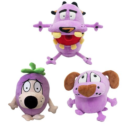 跨境eggplant Courage Plush玩偶毛绒玩具茄子狗公仔紫狗安抚礼物