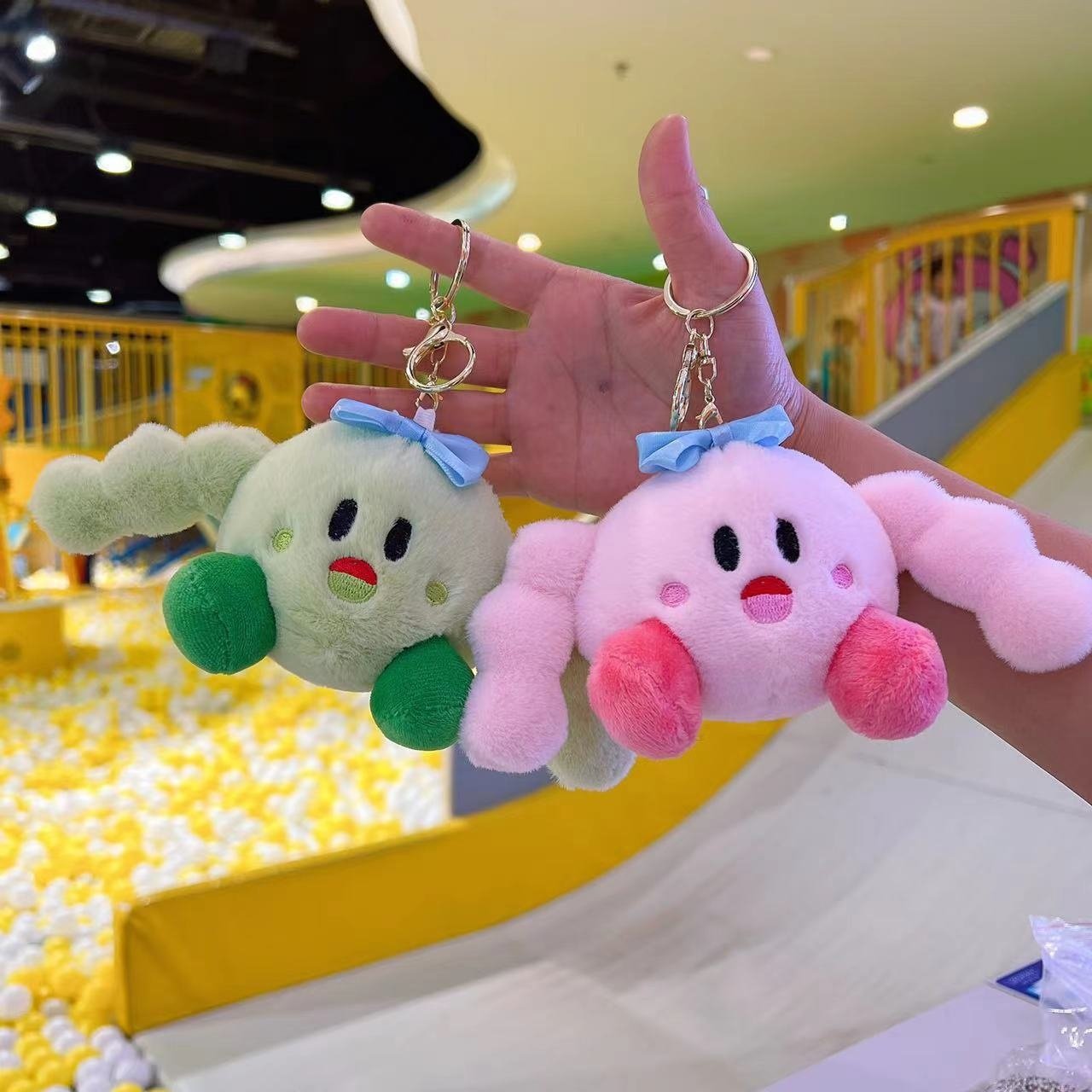 批发珠链卡通星之卡比毛绒娃娃毛绒挂件玩偶钥匙扣小饰品包包挂饰