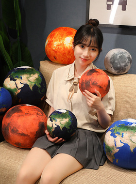 创意新品八大行星毛绒公仔宇宙摆件星球抱枕儿童礼物沙发家居装饰