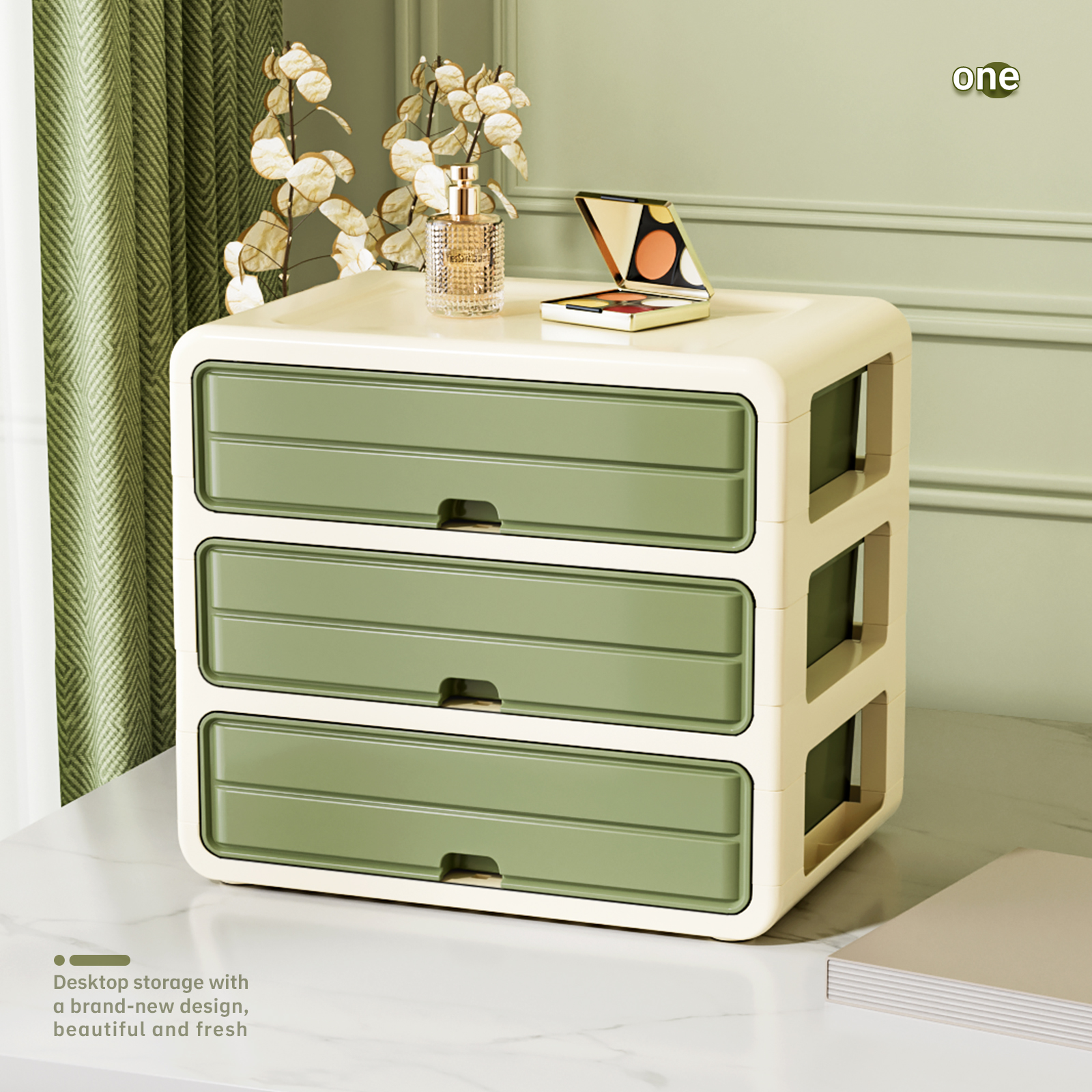 化妆品收纳盒抽屉式梳妆台置物架