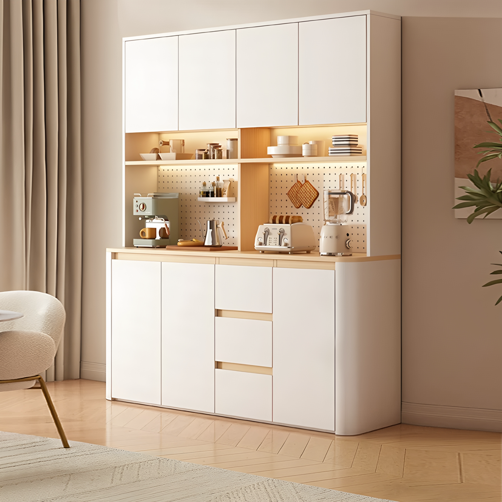 新款餐边柜靠墙一体储物柜客厅边柜置物柜家用柜子茶水柜厨房橱柜