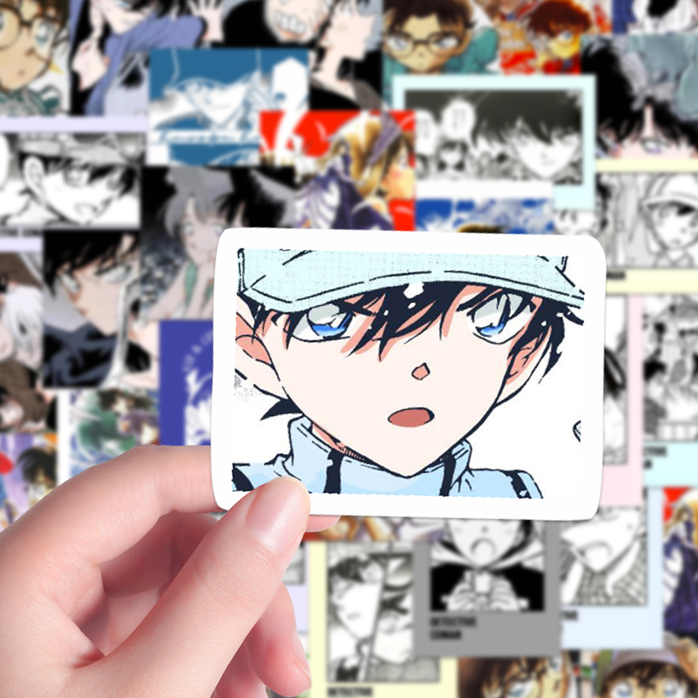 180张原画风柯南贴纸经典日系手绘二次元动漫手机壳iPad贴画防水