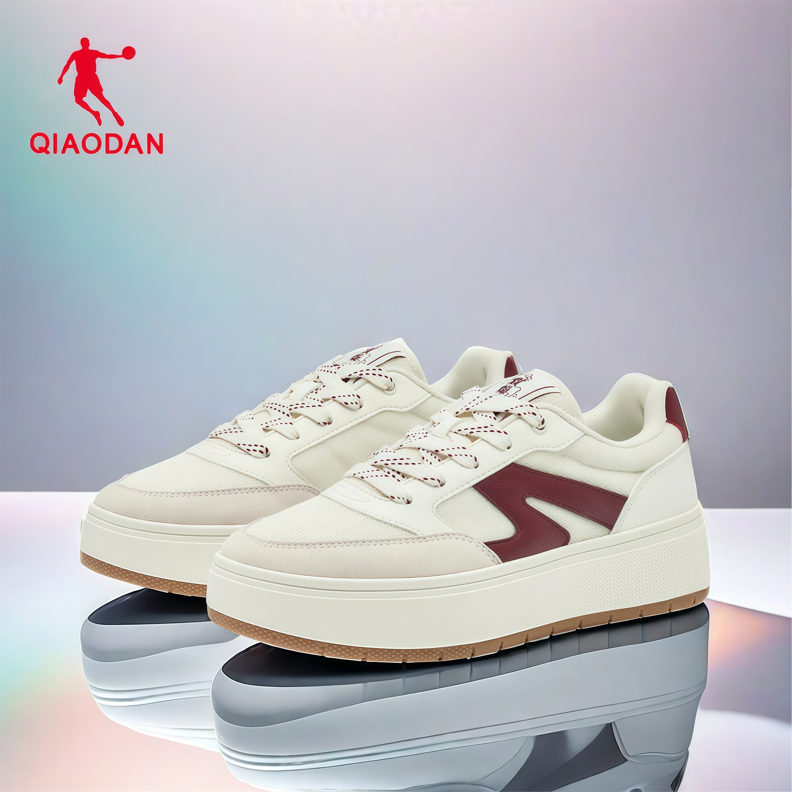 乔丹女鞋2026春季新款厚底增高百搭透气板鞋软底防滑耐磨运动鞋子