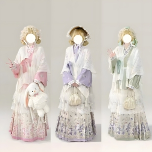 国风琵琶袖 中式 原创洛丽塔 交领汉洋折衷马面裙套装 汉服女明制冬装