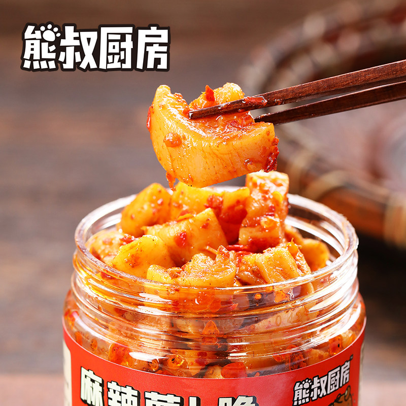熊叔厨房外婆菜4瓶装下饭菜湖南特产咸菜拌面香辣罐装10月底到期