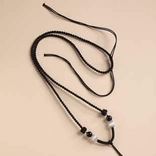 南露黄金吊坠编织绳戒指项链绳平安锁编绳搭配手编玉坠挂绳女款