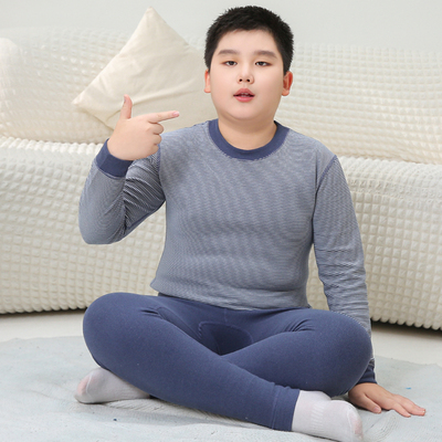 加大加肥胖童德绒保暖内衣套装