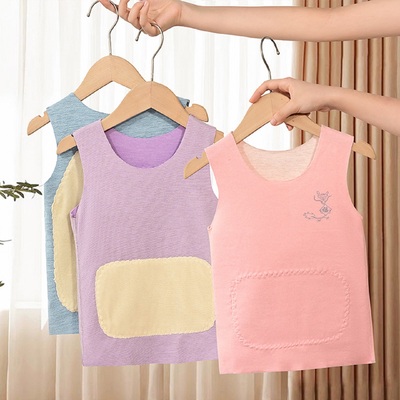 A类德绒羊毛蚕丝贴片保暖背心