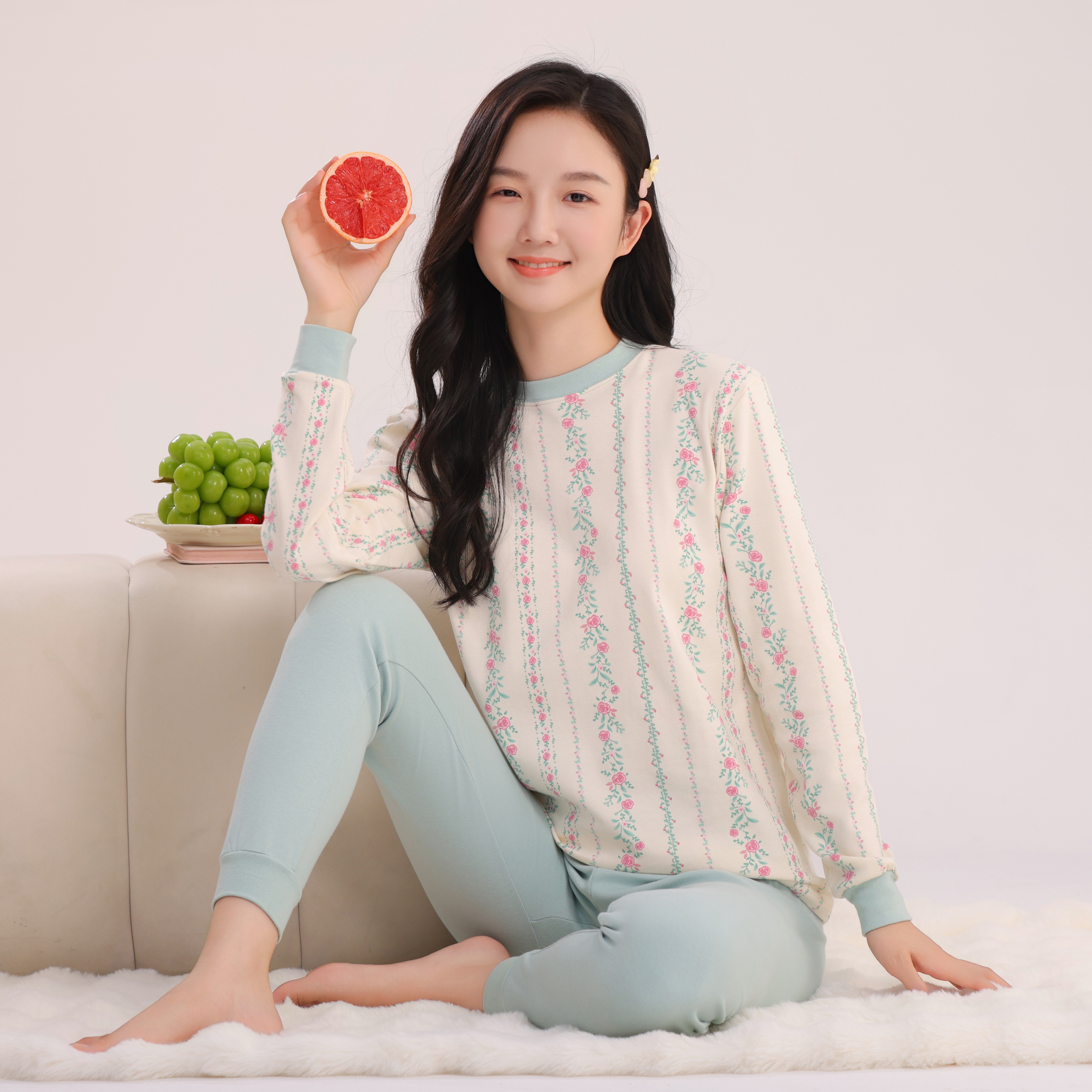 女大童秋衣秋裤套装纯棉全棉中大童青少年儿童保暖内衣女童睡衣