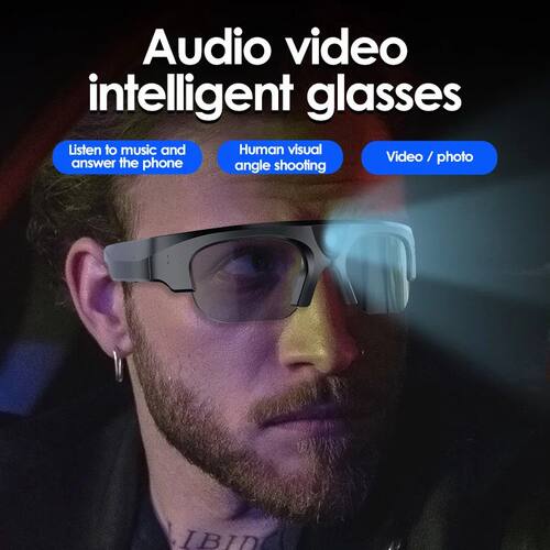 Smart Glasses Camera Wireless Bluetooth Earphone Hands-free
