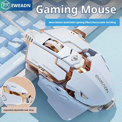 EWEADN G5 USB Wired Gaming Mouse Silent or audible optional,