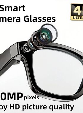 4K AI Smart Photochromic Glasses Camera Bluetooth Call Voice