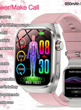 2025 New ECG Smart Watch Women BT Call Heart Rate Blood lipi