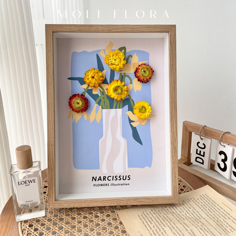 ins干花相框真花天然风干立体贴画挂墙永生花家居客厅装饰画摆件,家居饰品,干花/花瓣/干花包/干树枝,淘宝优惠券,粉丝福利购,淘宝优惠卷