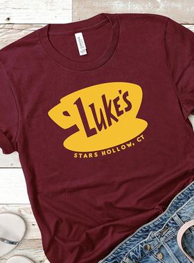 Luke's Stars Hollow Diner T-Shirt Gilmore Girls Tee Rory Top