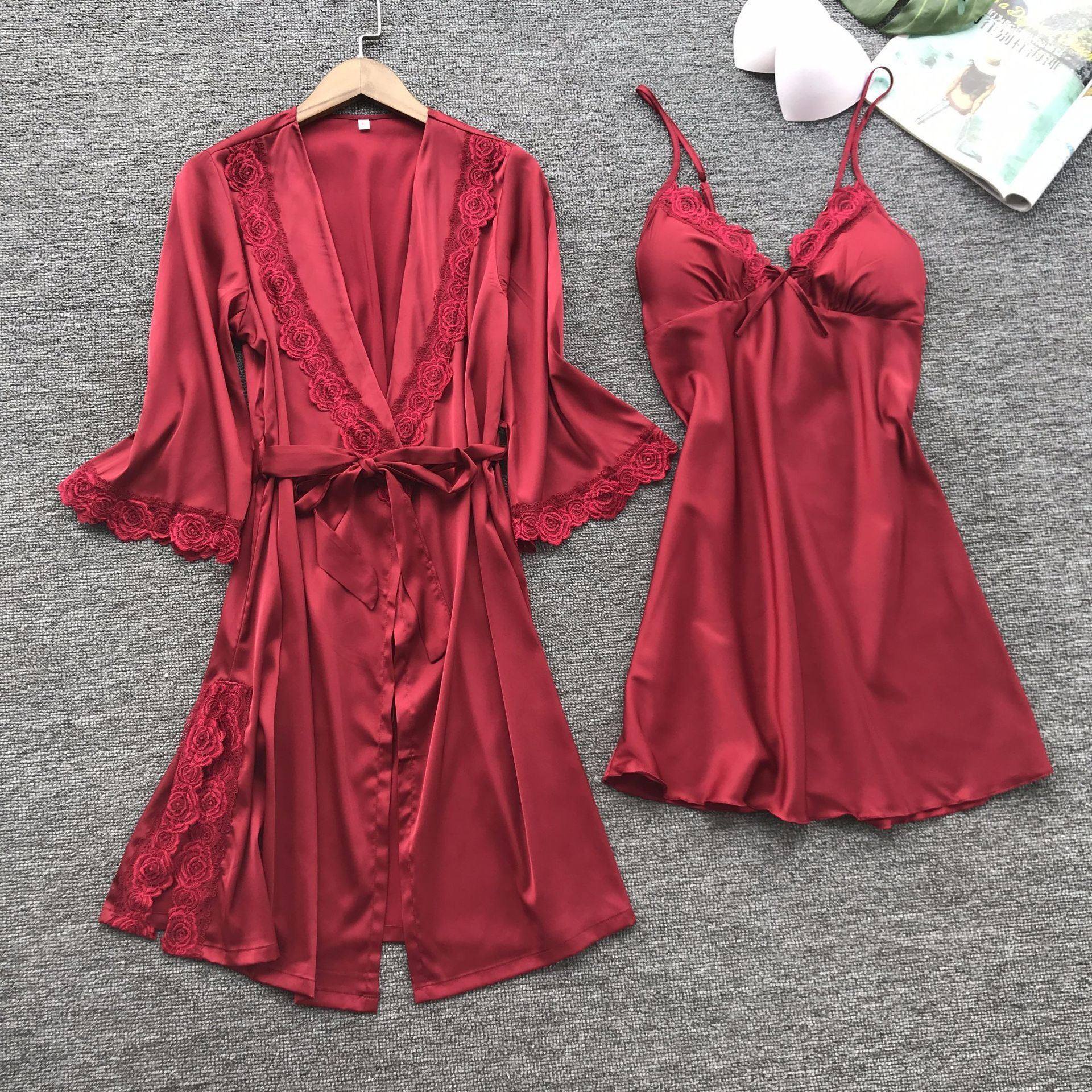 Pajamas night gown plus size home underwear nightdress女睡衣