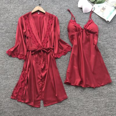 Pajamas night gown plus size home underwear nightdress女睡衣