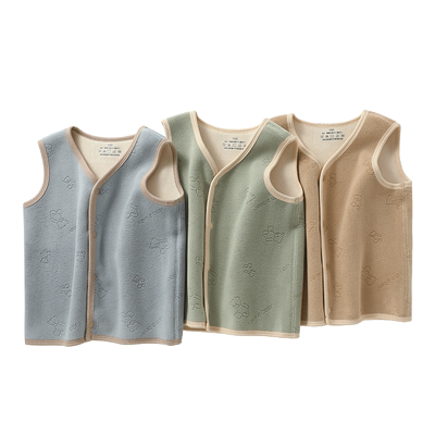 加绒加厚排扣无骨马甲