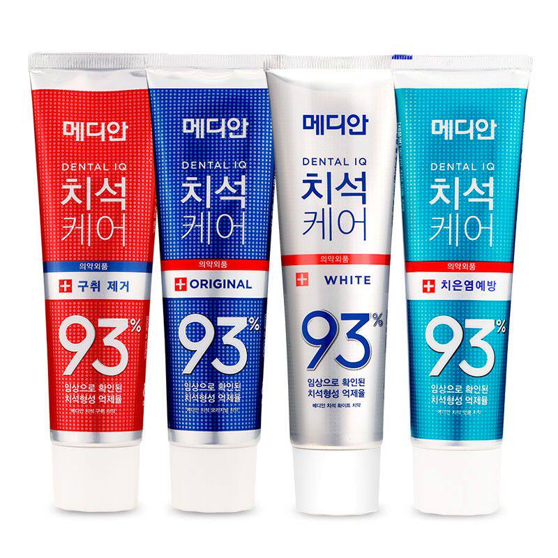 韩国爱茉莉麦迪安93牙膏清洁清新口气亮白去黄牙渍抑制牙结石官方