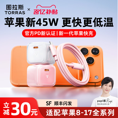 【苹果指定45W】低温快充更配17