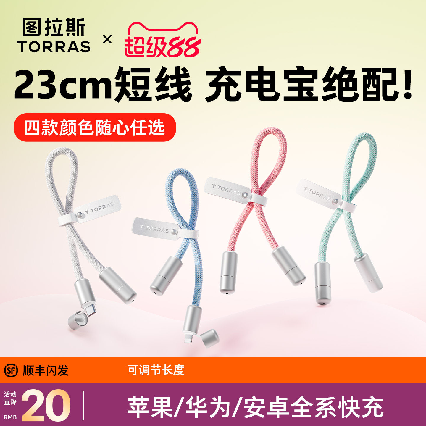 【小巧便携】图拉斯挂饰快充线图片