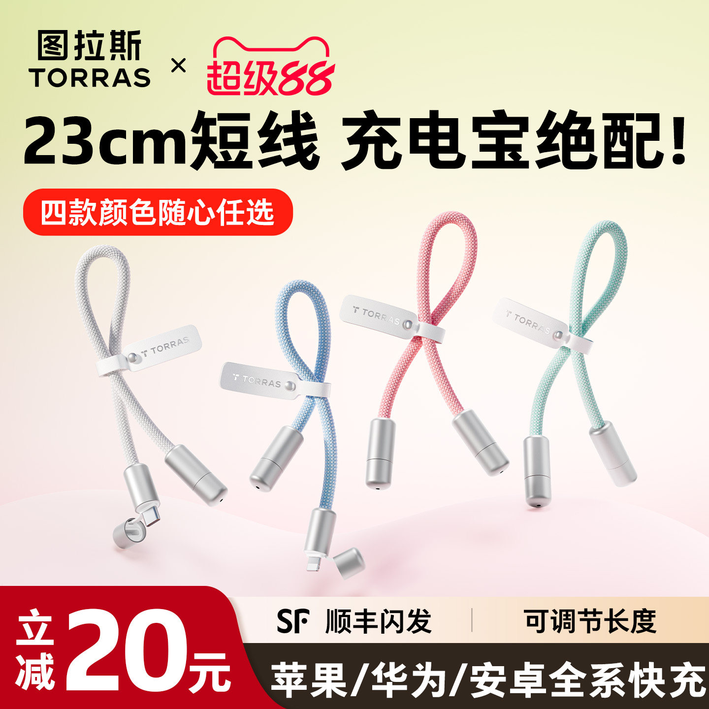 【小巧便携】图拉斯挂饰快充线图片