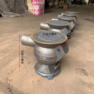 铸铁炮弹炉生铁炉通炕取暖炉煤柴两用家用大肚炉老式煤炉升温炉子