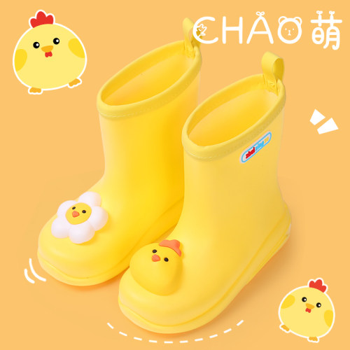 小孩女童水鞋防水女孩防滑雨靴
