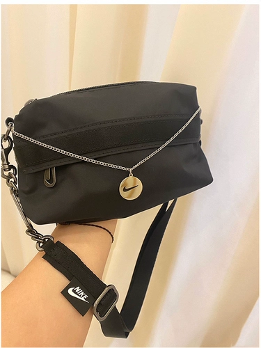 Nike, сумка через плечо, спортивная нейлоновая цепь, сумка подмышку для отдыха, рюкзак, на цепочке