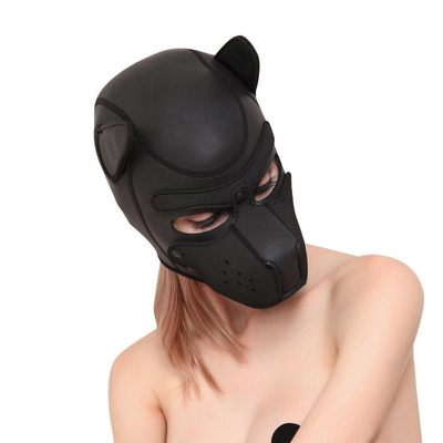 黑色狗面具头套搞怪狗头套人戴成人面具眼罩表演道具整蛊拍照恶搞