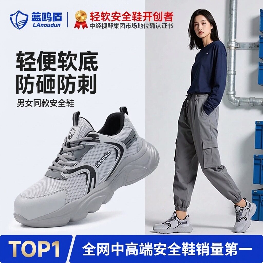 蓝鸥盾劳保鞋女款防砸防刺轻便图片