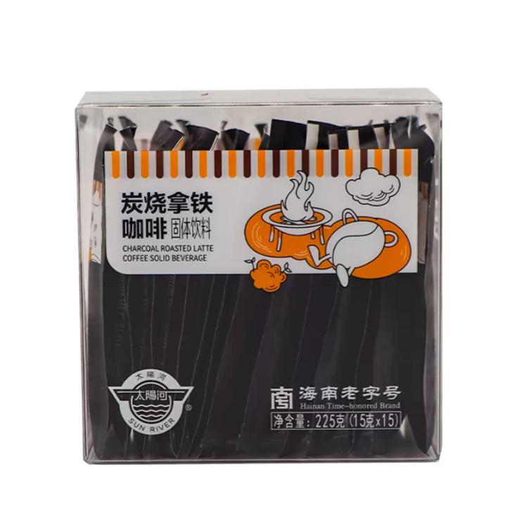 太阳河咖啡速溶办公室饮品兴隆咖啡粉225g炭烧海盐椰奶礼盒装