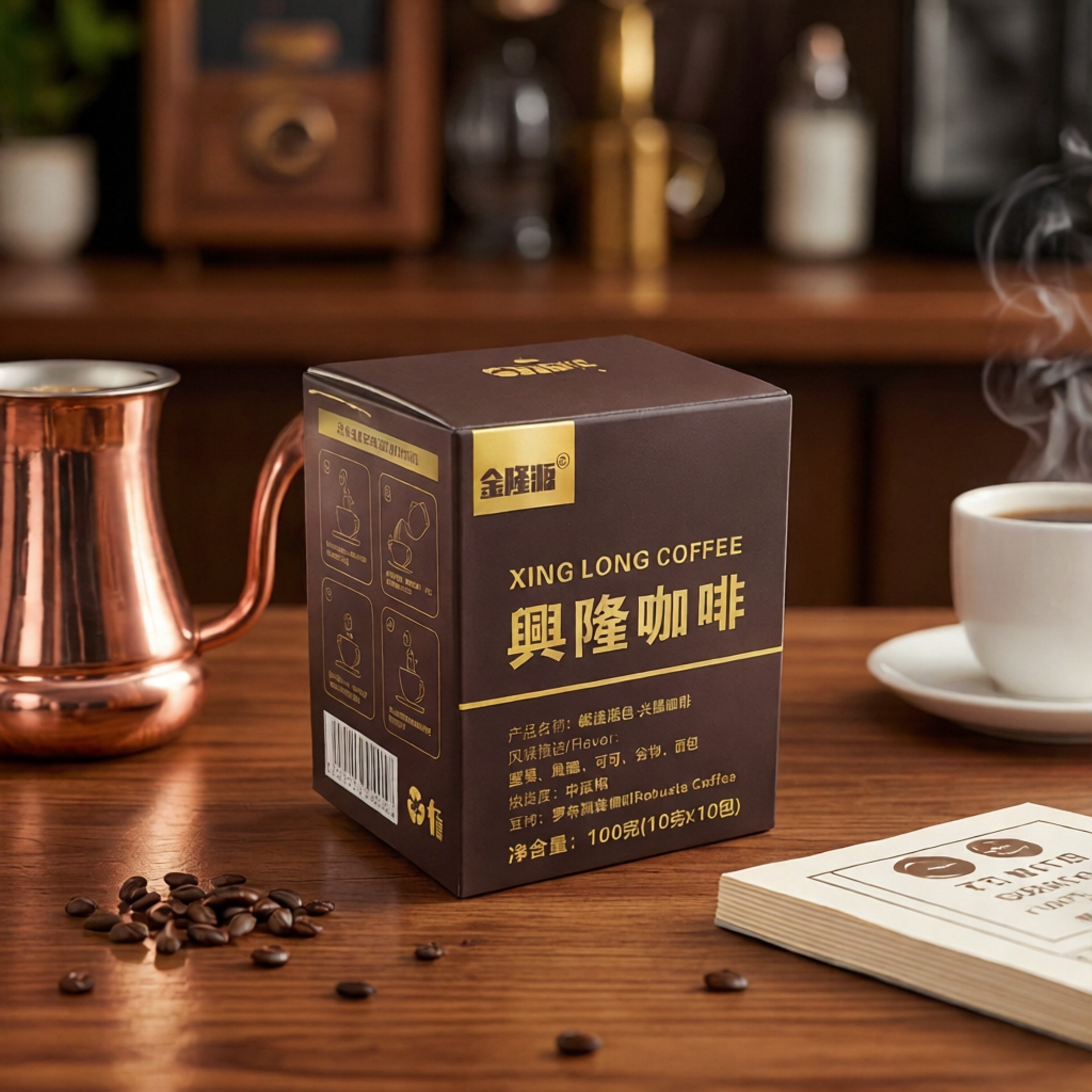 【100元3盒】金隆源海南兴隆袋泡咖啡10*10g/袋兴隆炭烧咖啡粉