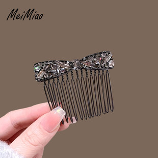 前额刘海碎发整理神器发梳倒插梳后脑勺发夹子简约盘发卡2025新款