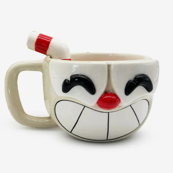 茶杯头杯马克杯陶瓷杯带勺子