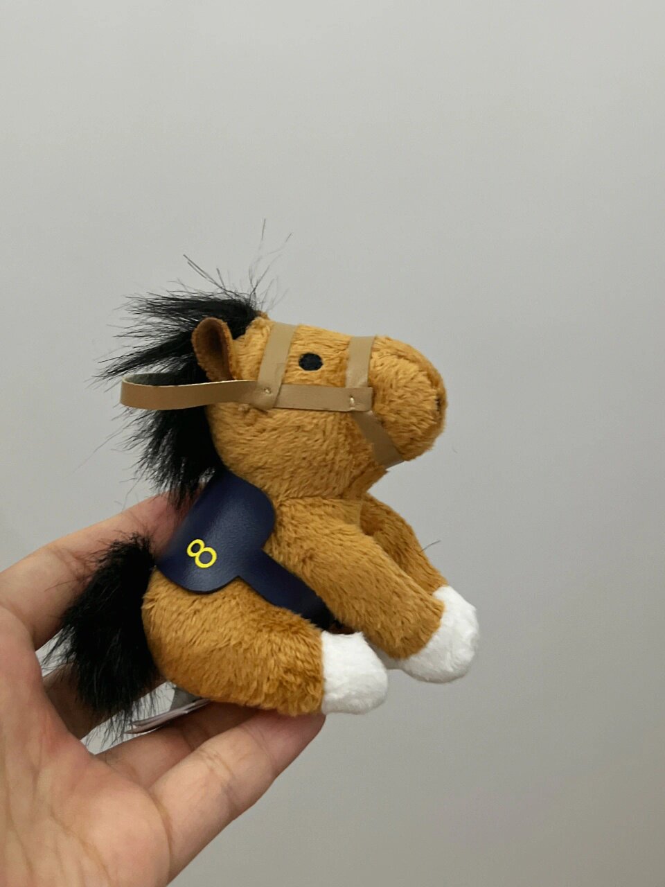 香港赛马 有马纪念毛线小马公仔玩偶挂件小马驹摆件 仿真超萌