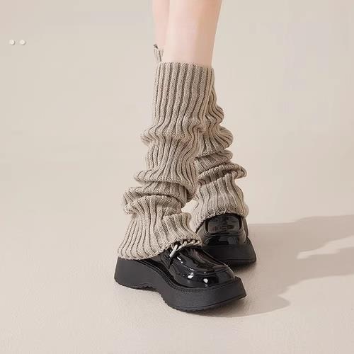 袜套堆堆袜女秋冬保暖加厚腿套胖mm粗腿针织小腿袜修饰腿型长筒袜