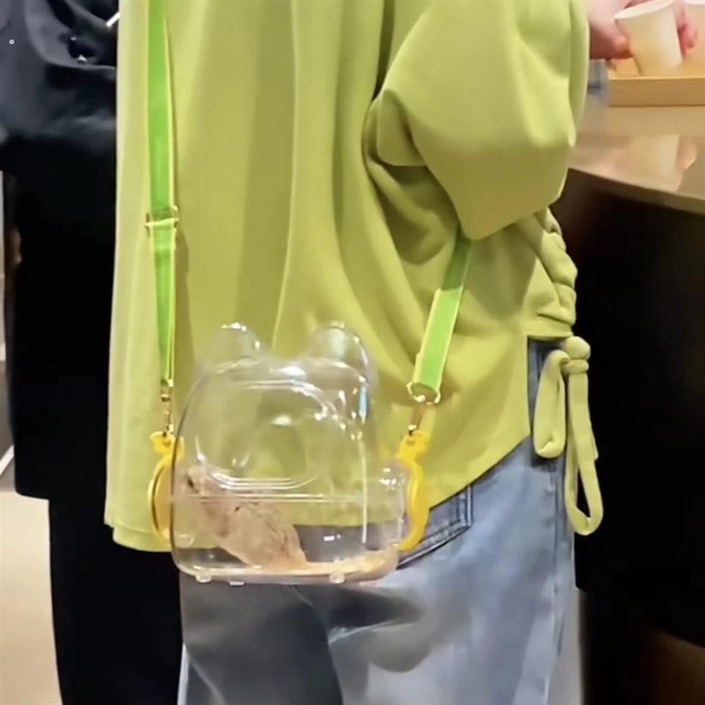 仓鼠笼子精灵仓鼠外带笼便携可斜挎通心粉外出笼蜜袋鼯屋小宠用品