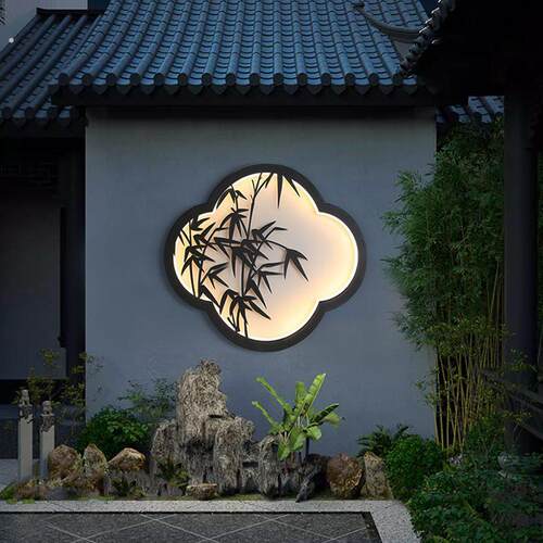 庭院灯太阳能户外灯中式别墅室外院子墙上灯防水新款围墙景观灯