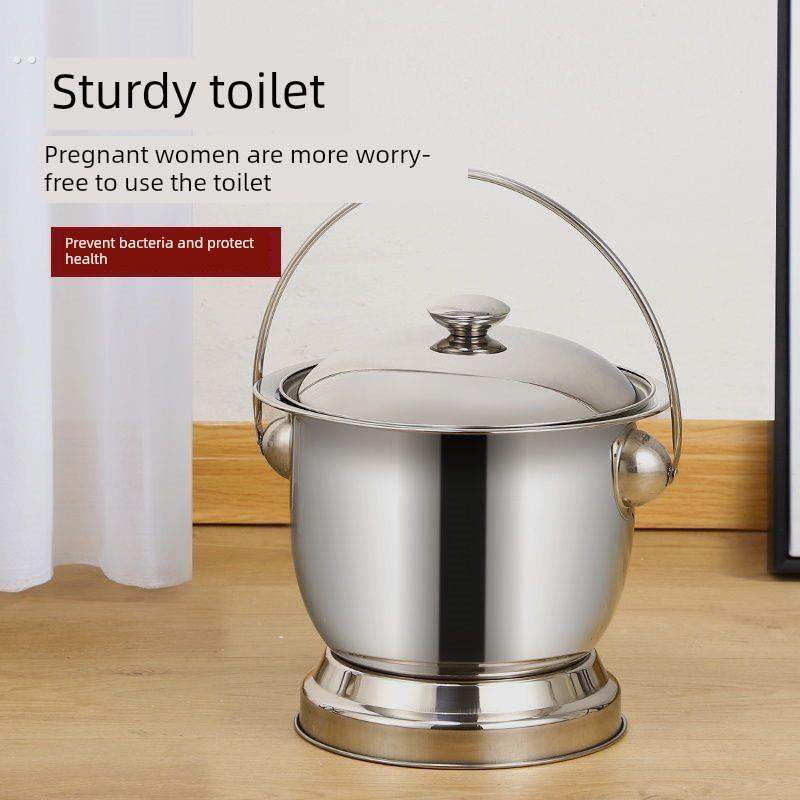 304不锈钢成人高脚小痰盂，老人，婴儿，孕妇，家用马桶座圈，尿