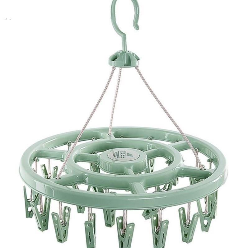 圆形的带夹子多功能家用晒袜子架子加厚挂钩内衣袜子衣服