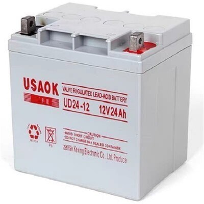 USAOK科星蓄电池UD24-12V24AH17AH38AH65AH100AH120AH应急电源UPS