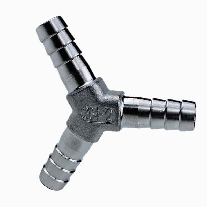 宝塔三通接头304不锈钢水管Y型人字软管格林头橡胶管PU管对接配件