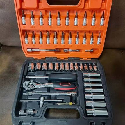 创拓46件53件套套筒组套批头棘轮扳手组合套装汽车修理五金工具